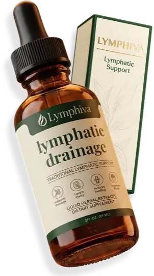 Lymphiva lymphatic support bottle and box